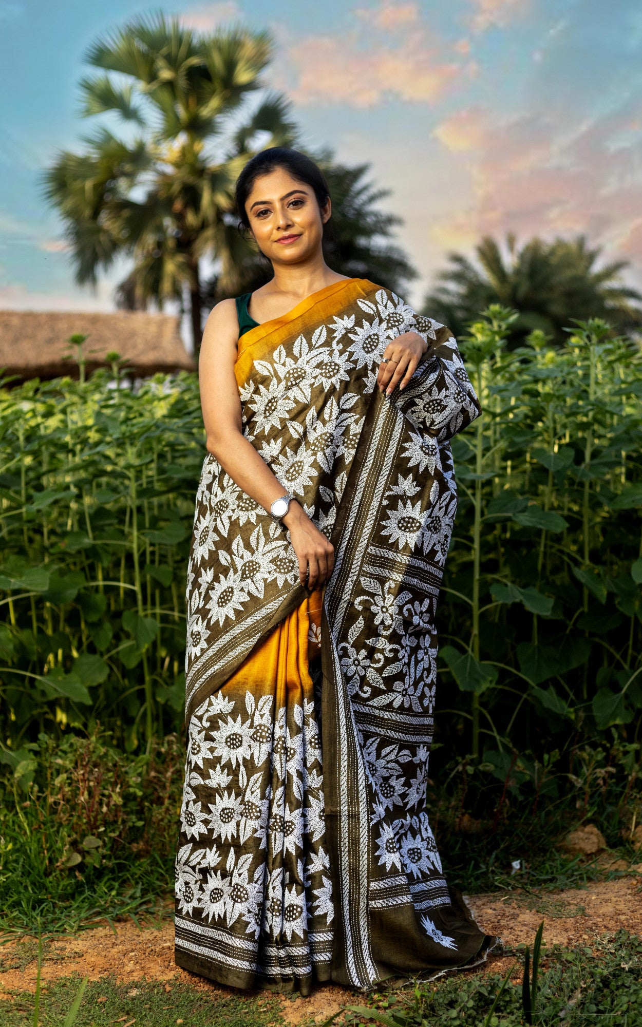 GACHI SILK KANTHA SAREE