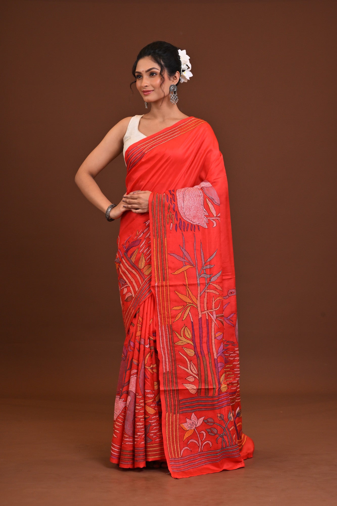 Pure Silk Kantha Saree