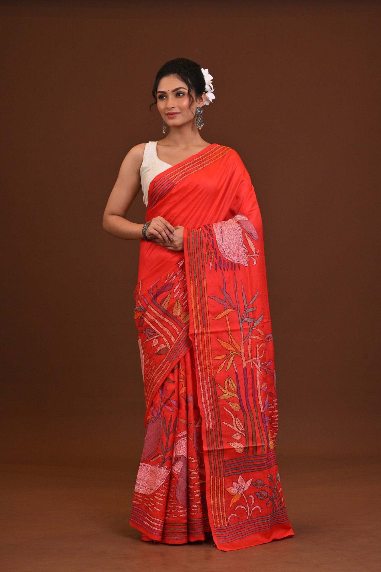 Pure Silk Kantha Saree Thumbnail
