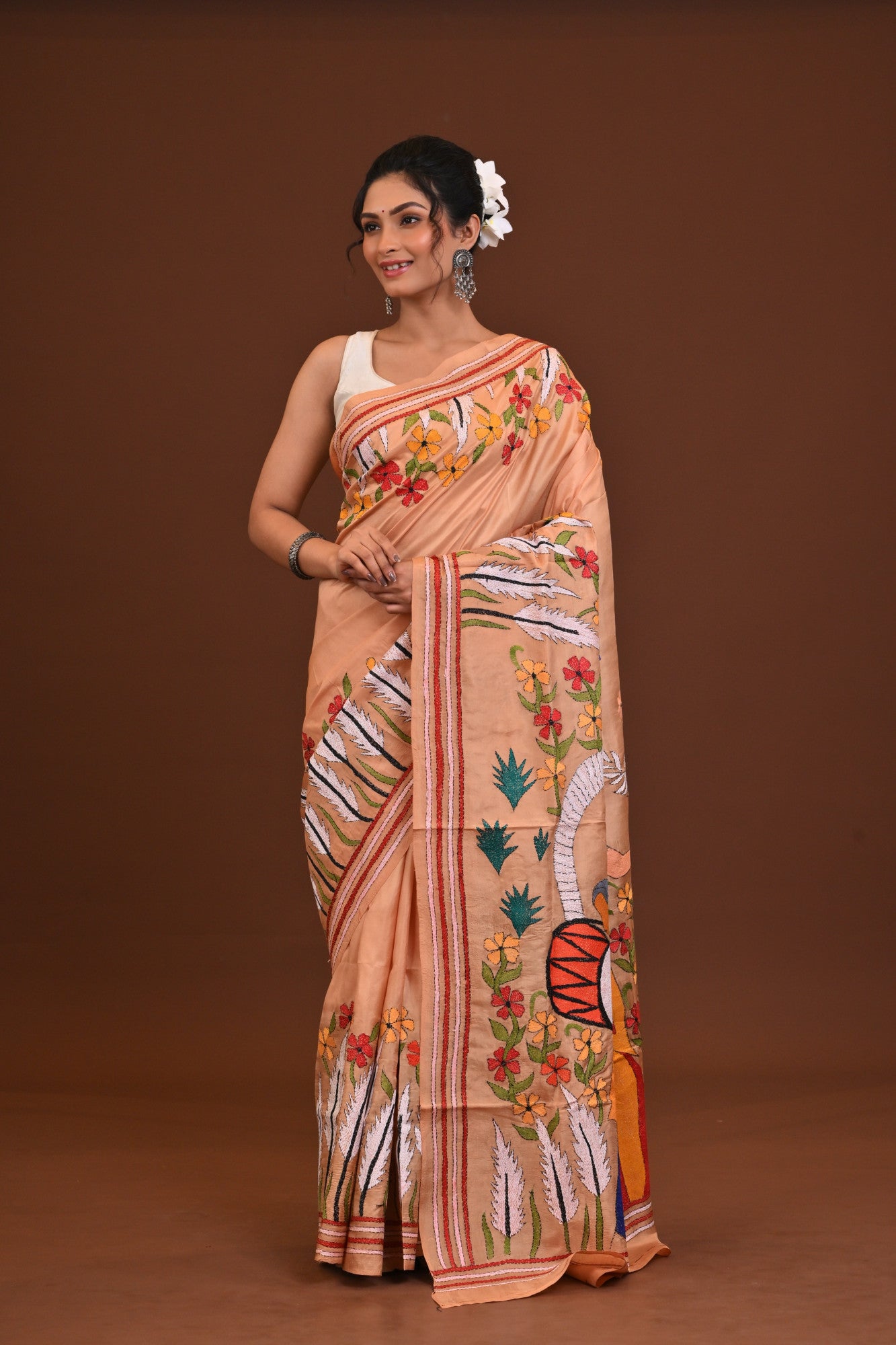Pure Silk Kantha Saree