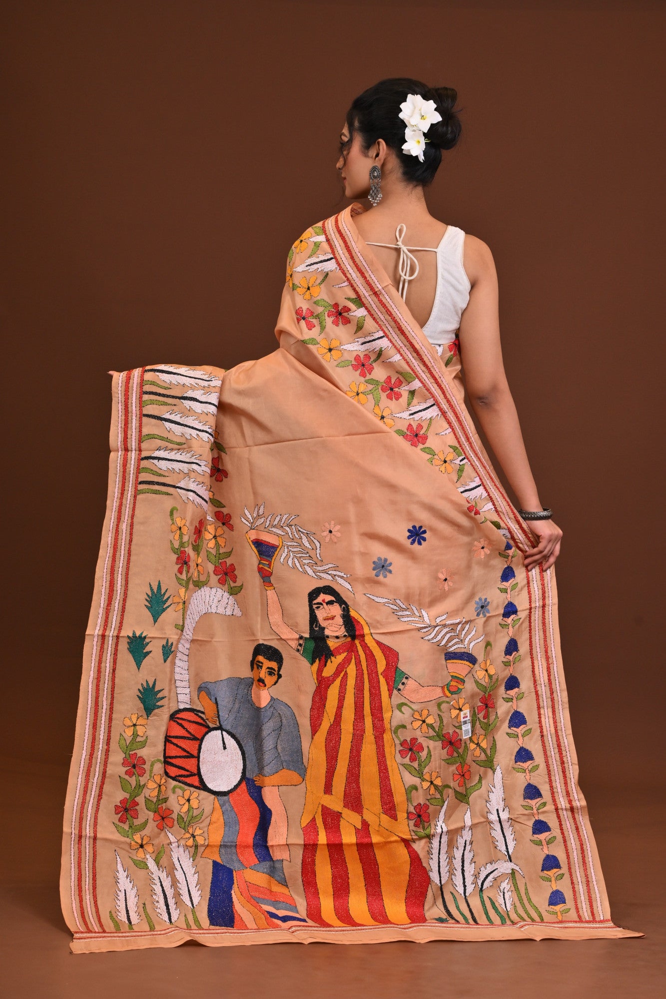 Pure Silk Kantha Saree Thumbnail