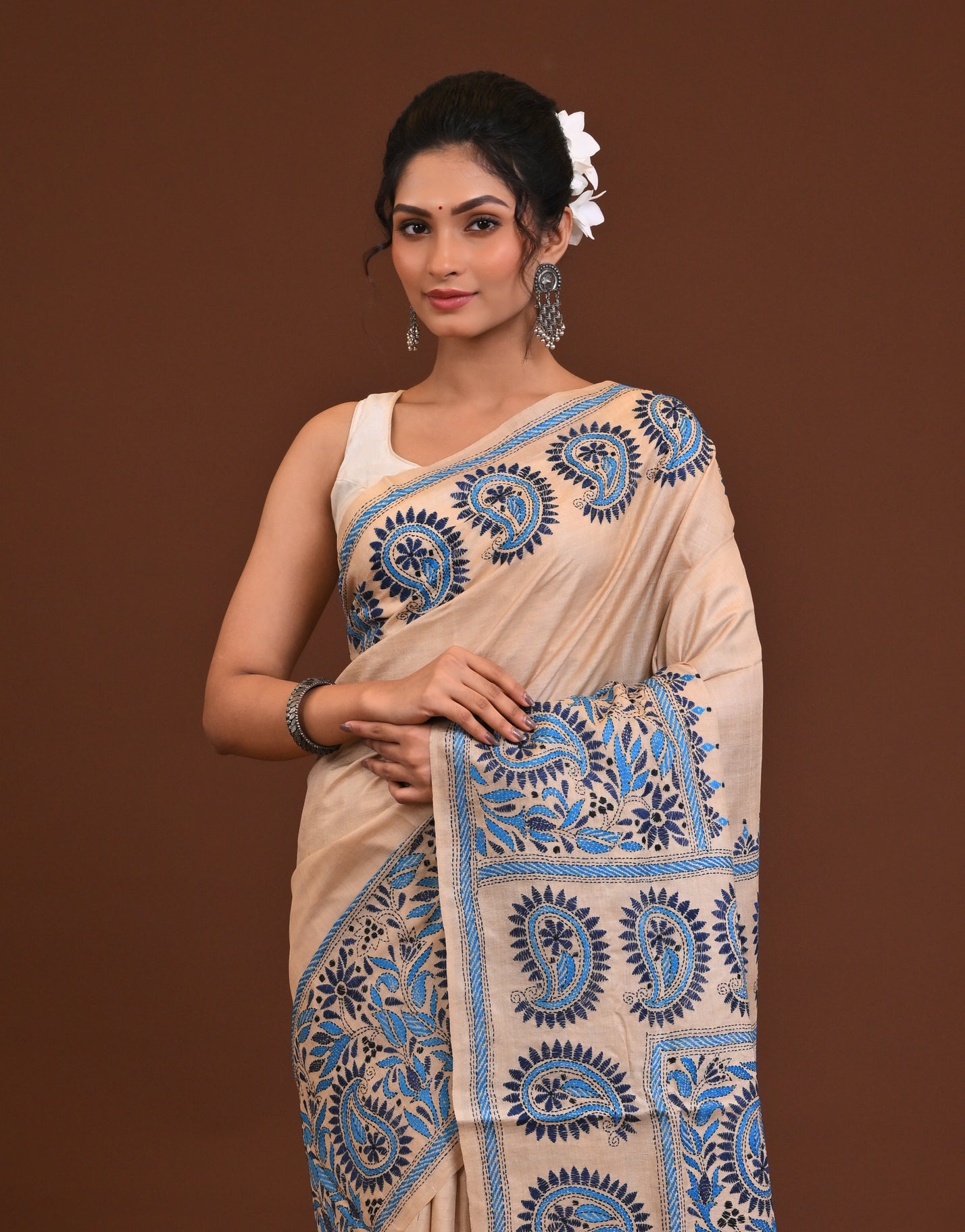 Pure Silk Kantha Saree