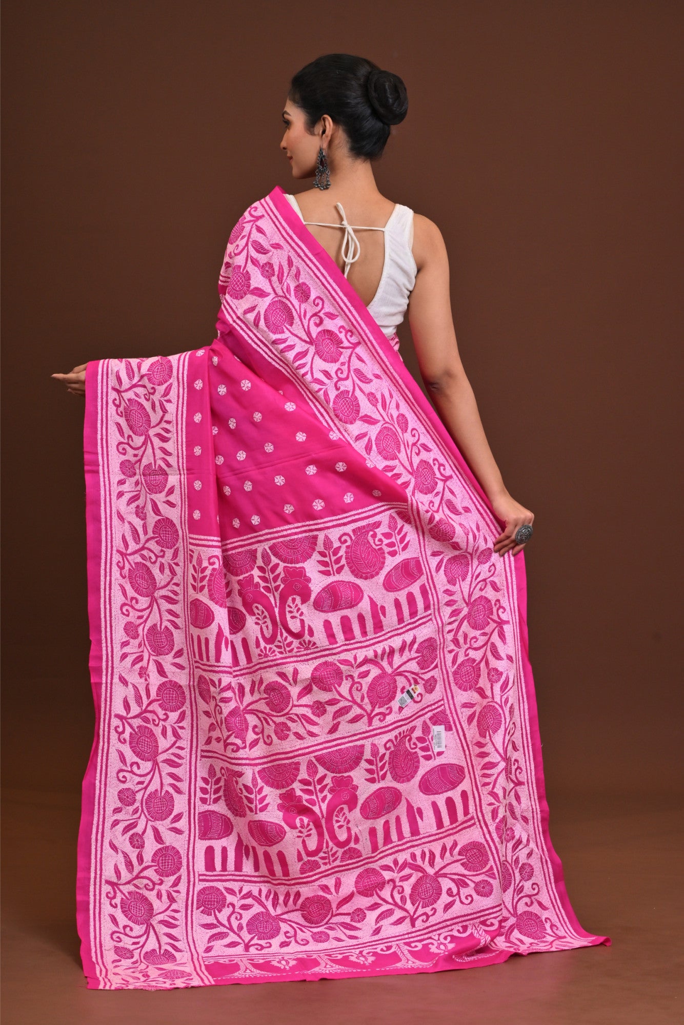 Pure Silk Kantha Saree Thumbnail