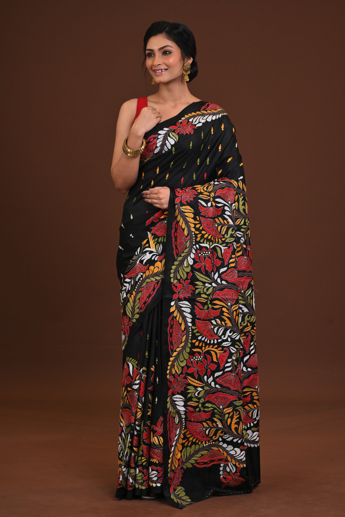 Pure Silk Kantha Saree