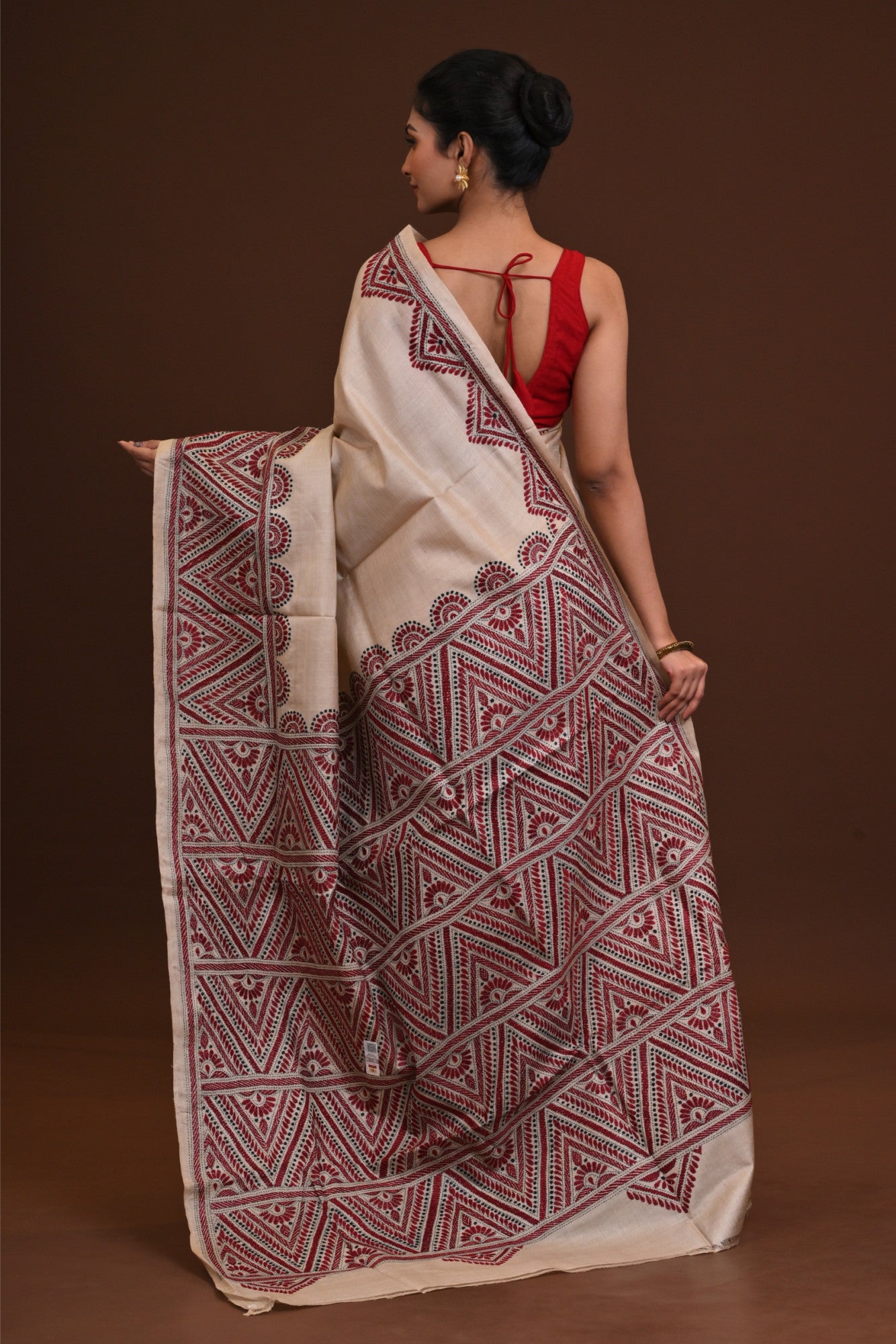 Pure Silk Kantha Saree Thumbnail