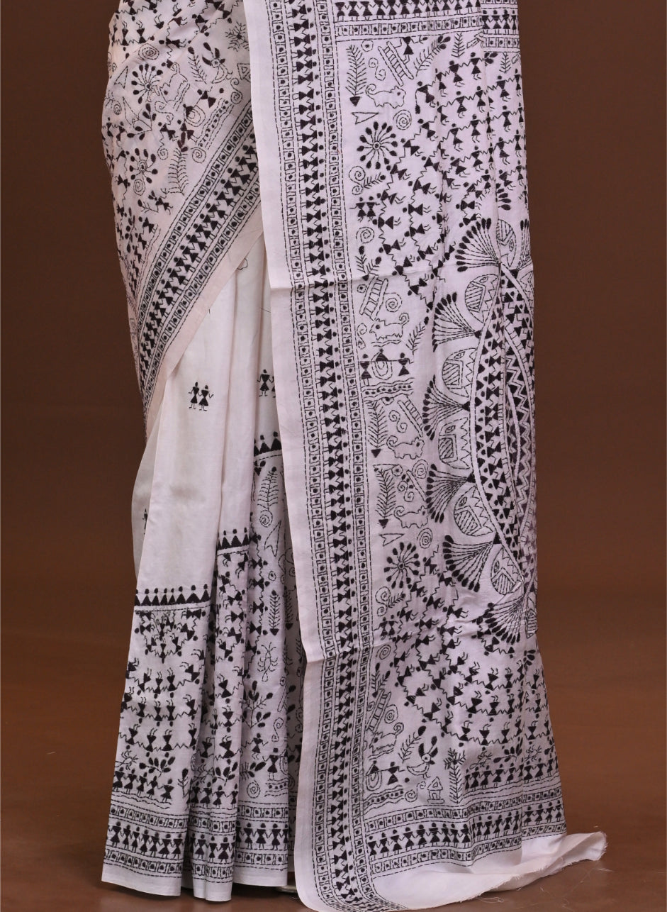 Pure Silk Kantha Saree Thumbnail