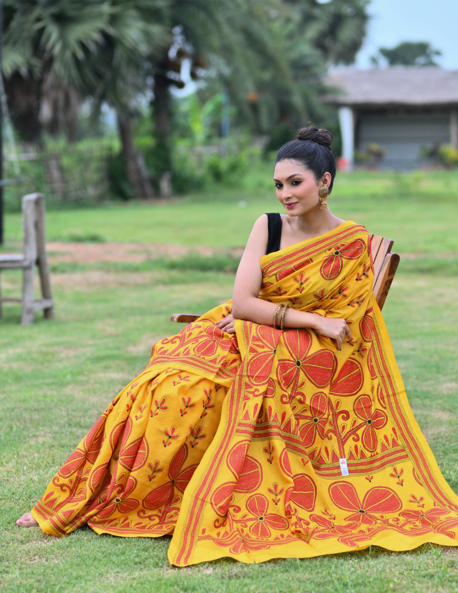 Pure Silk Kantha Saree Thumbnail