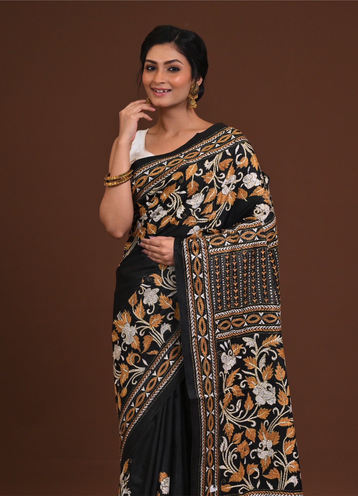 Pure Silk Kantha Saree