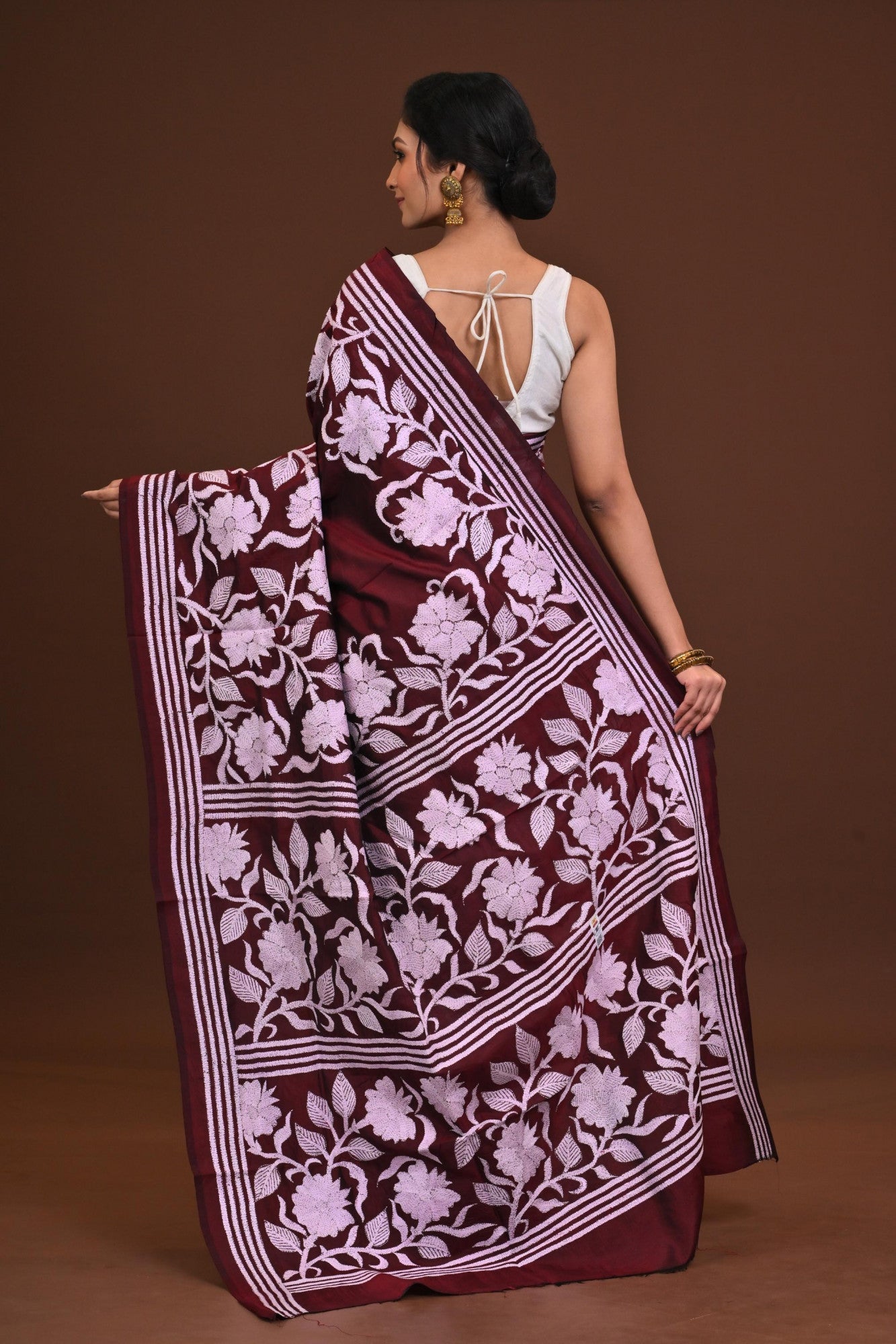 TUSSAR SILK KANTHA SAREE
