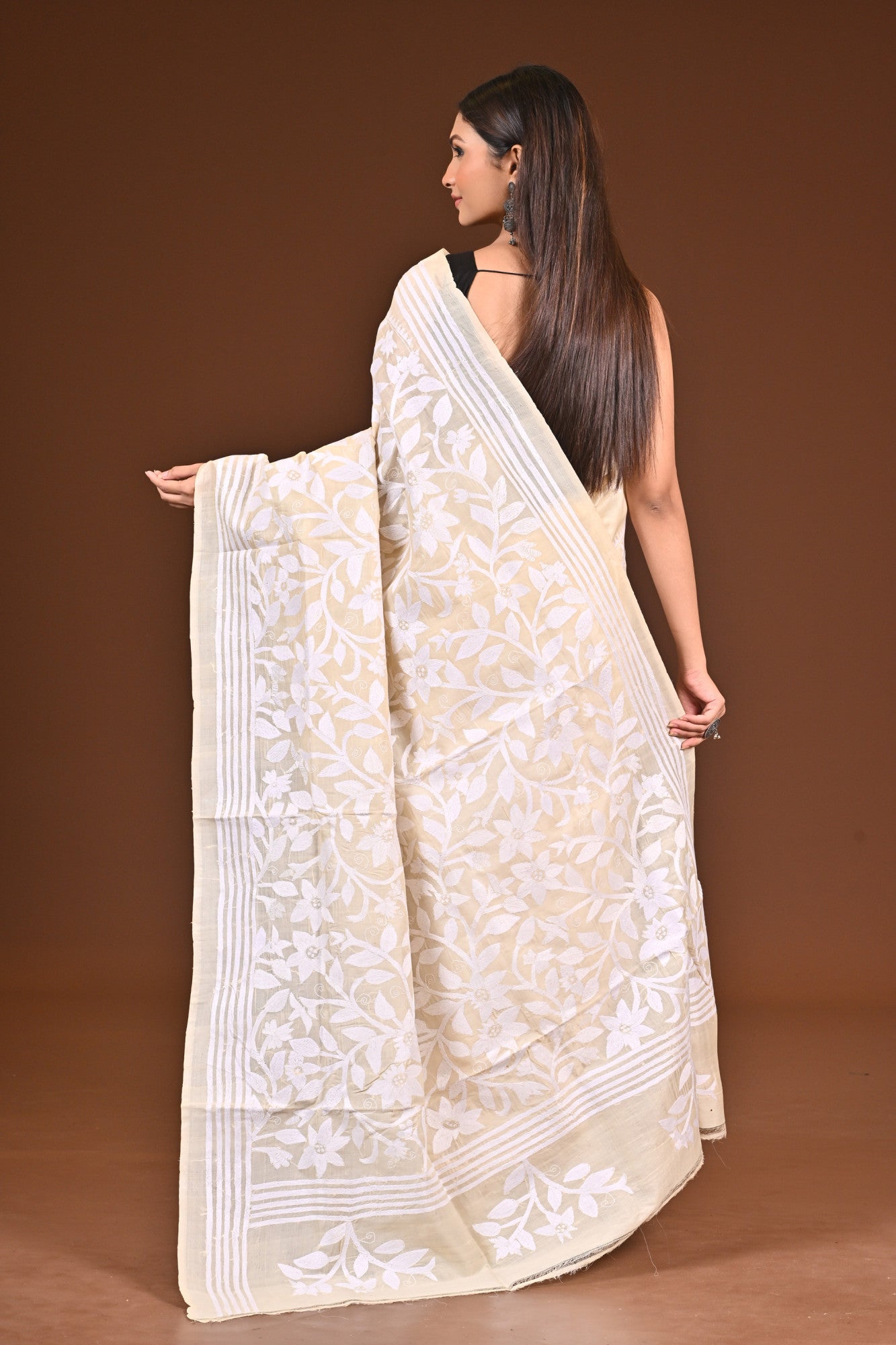 PURE  SILK KANTHA SAREE Thumbnail