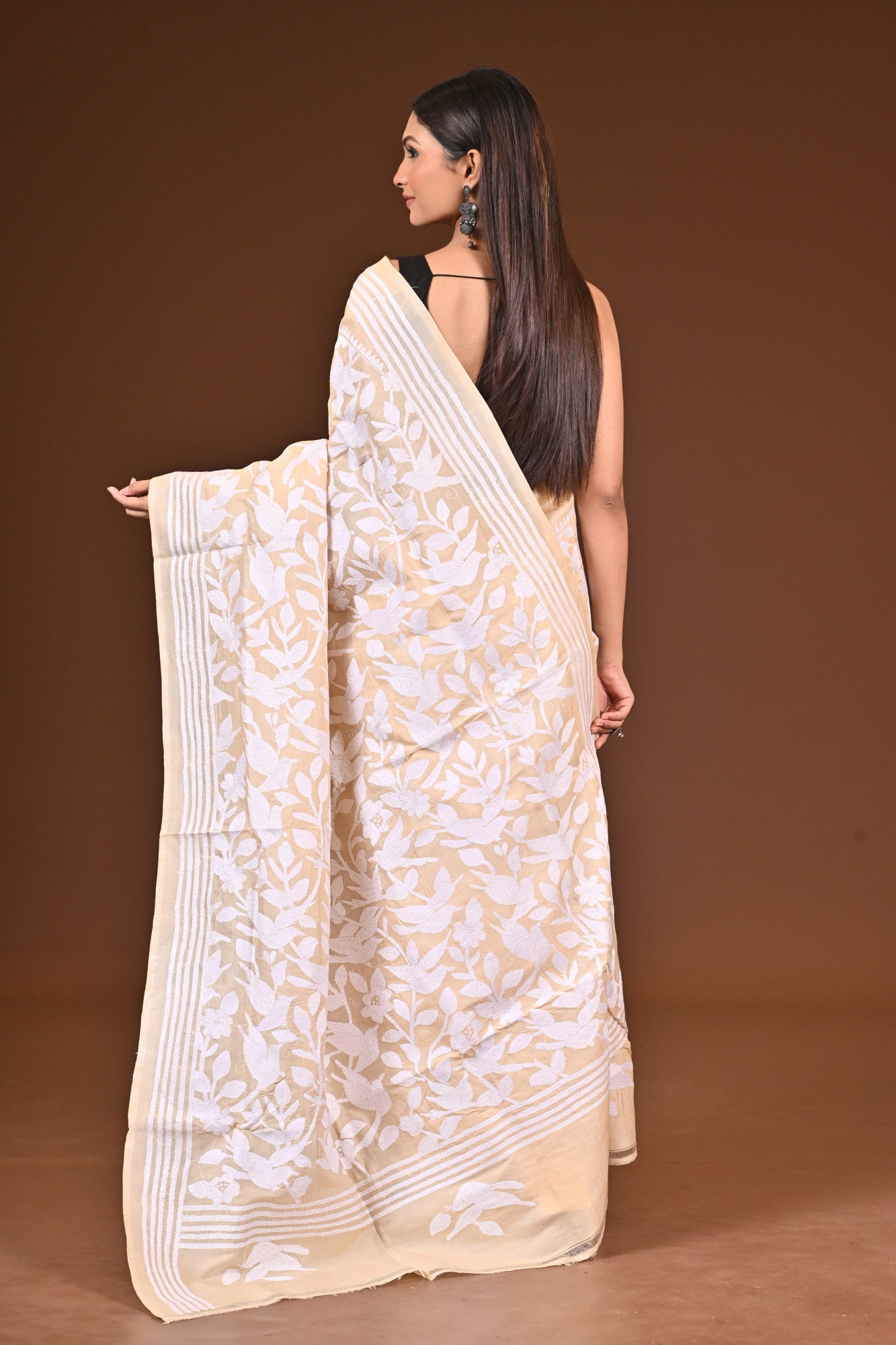 PURE  SILK KANTHA SAREE Thumbnail