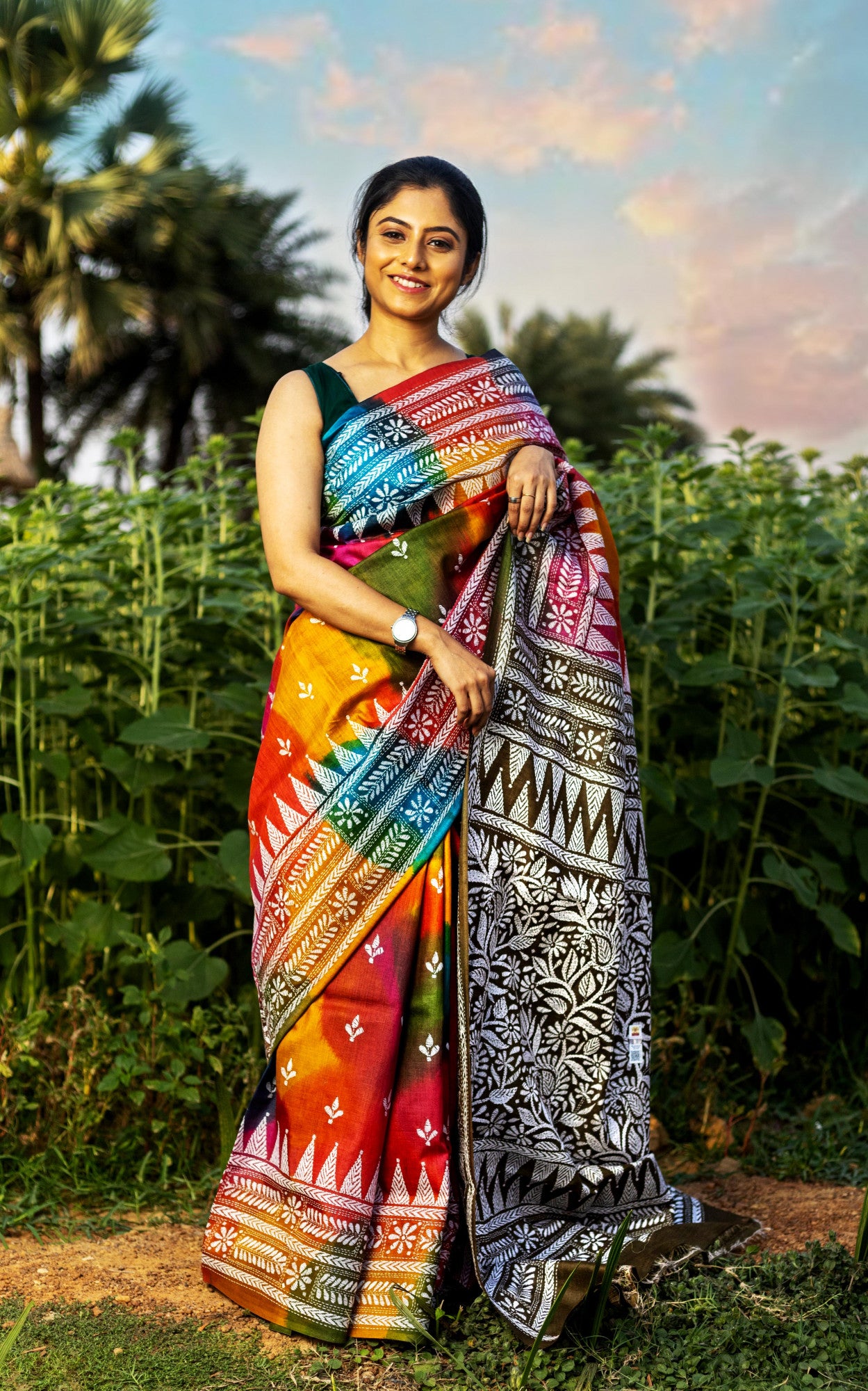 GACHI SILK KANTHA SAREE