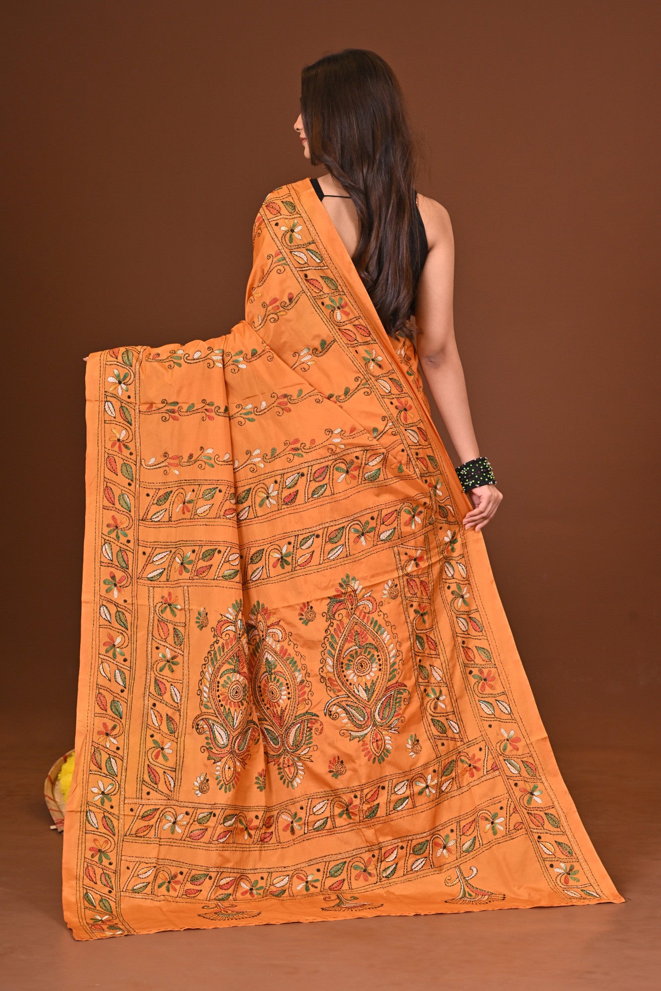 Roddurpriya Blended Silk Kantha Saree Thumbnail