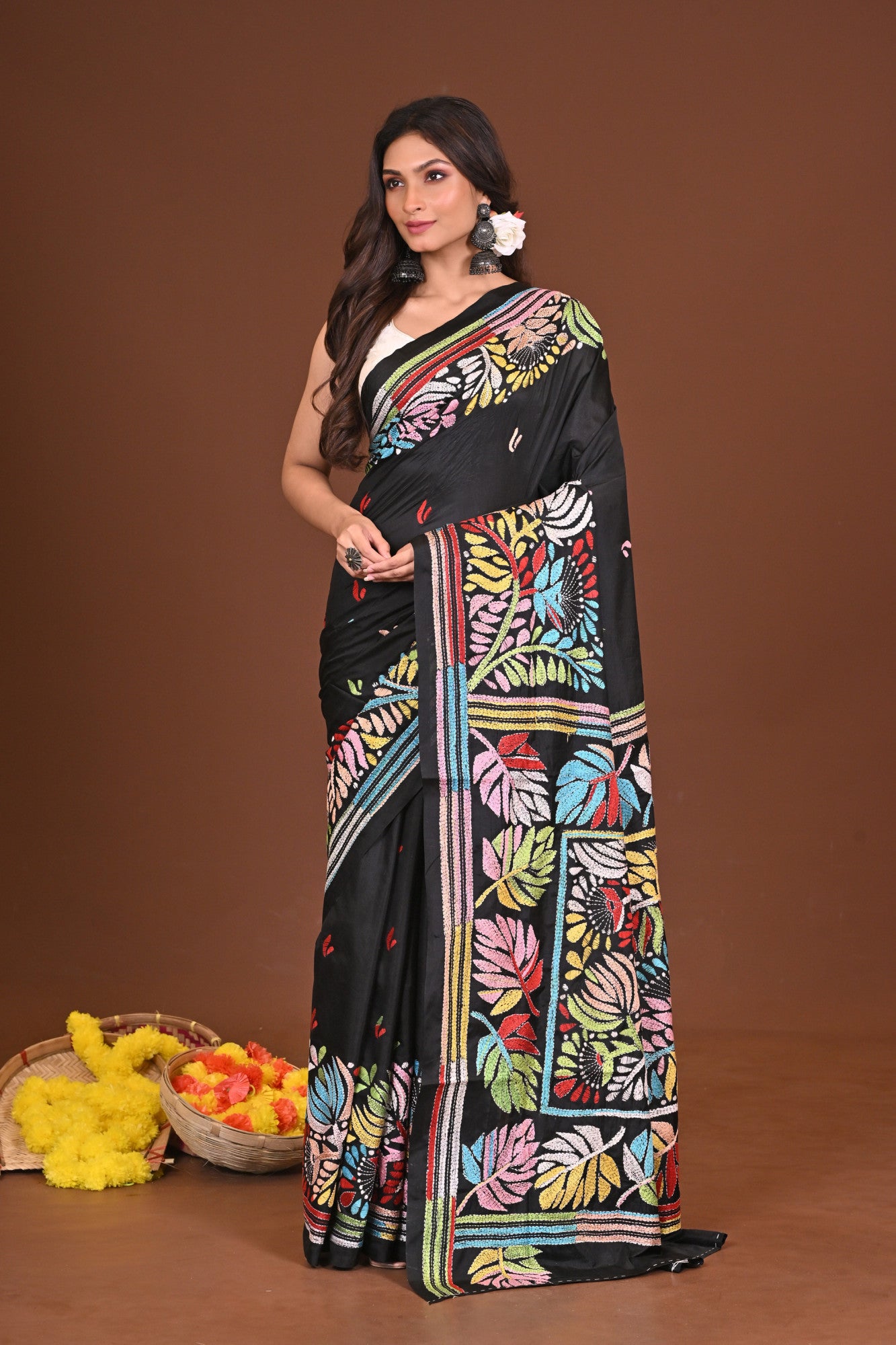 TAMOSHIKHA BLENDED SILK KANTHA SAREE Thumbnail