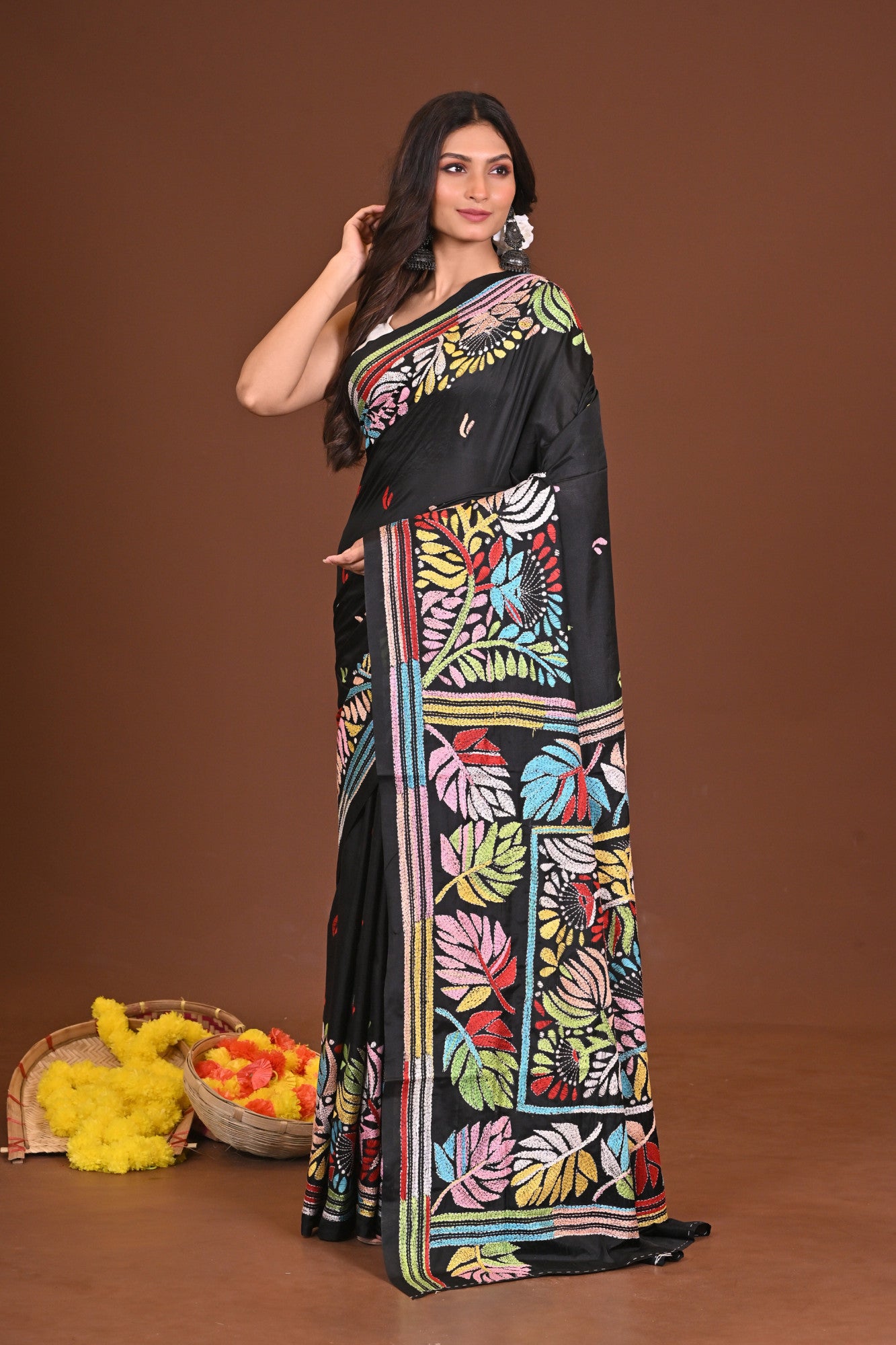 TAMOSHIKHA BLENDED SILK KANTHA SAREE Thumbnail