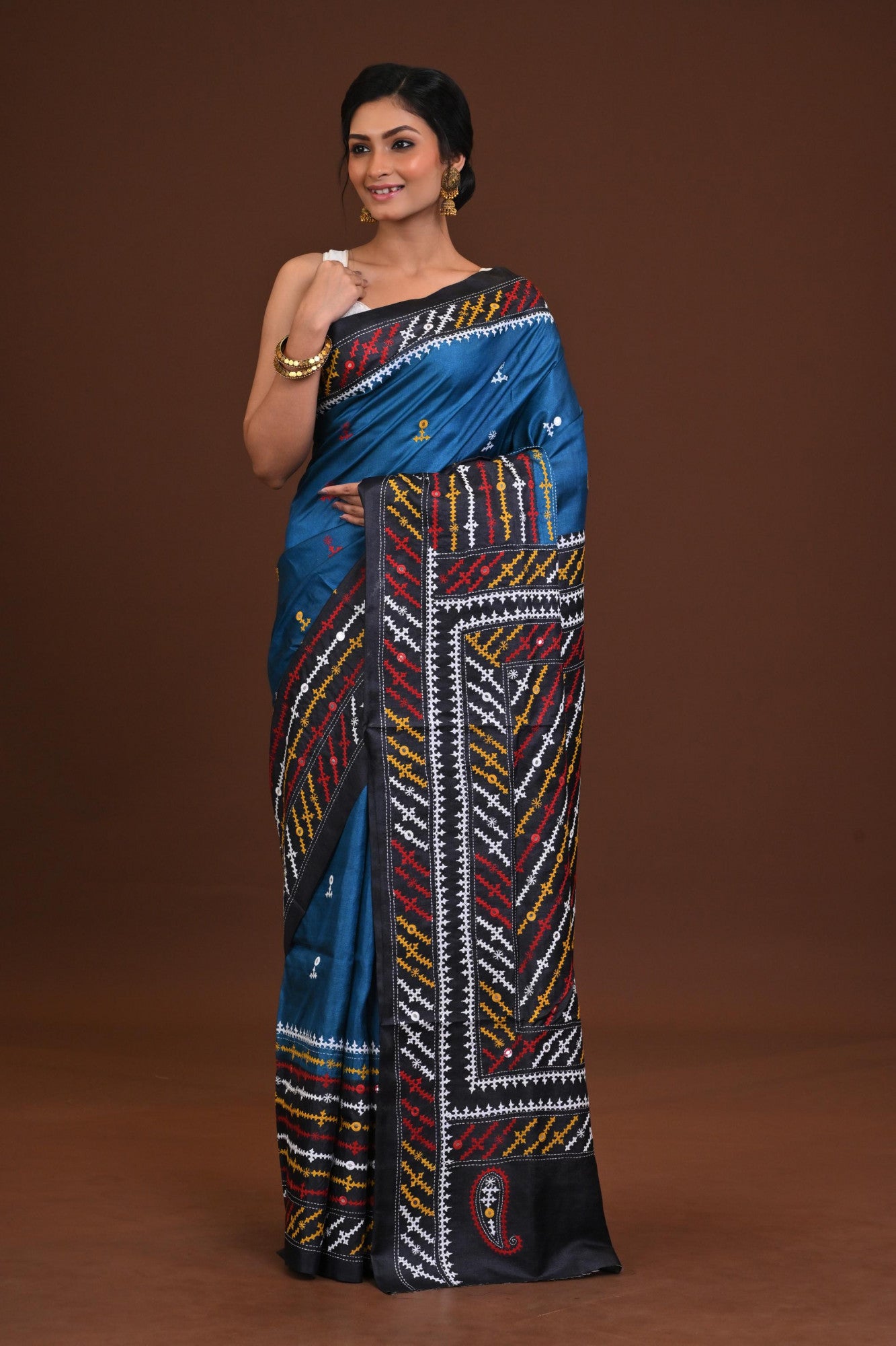 Tussar Silk Kantha Saree