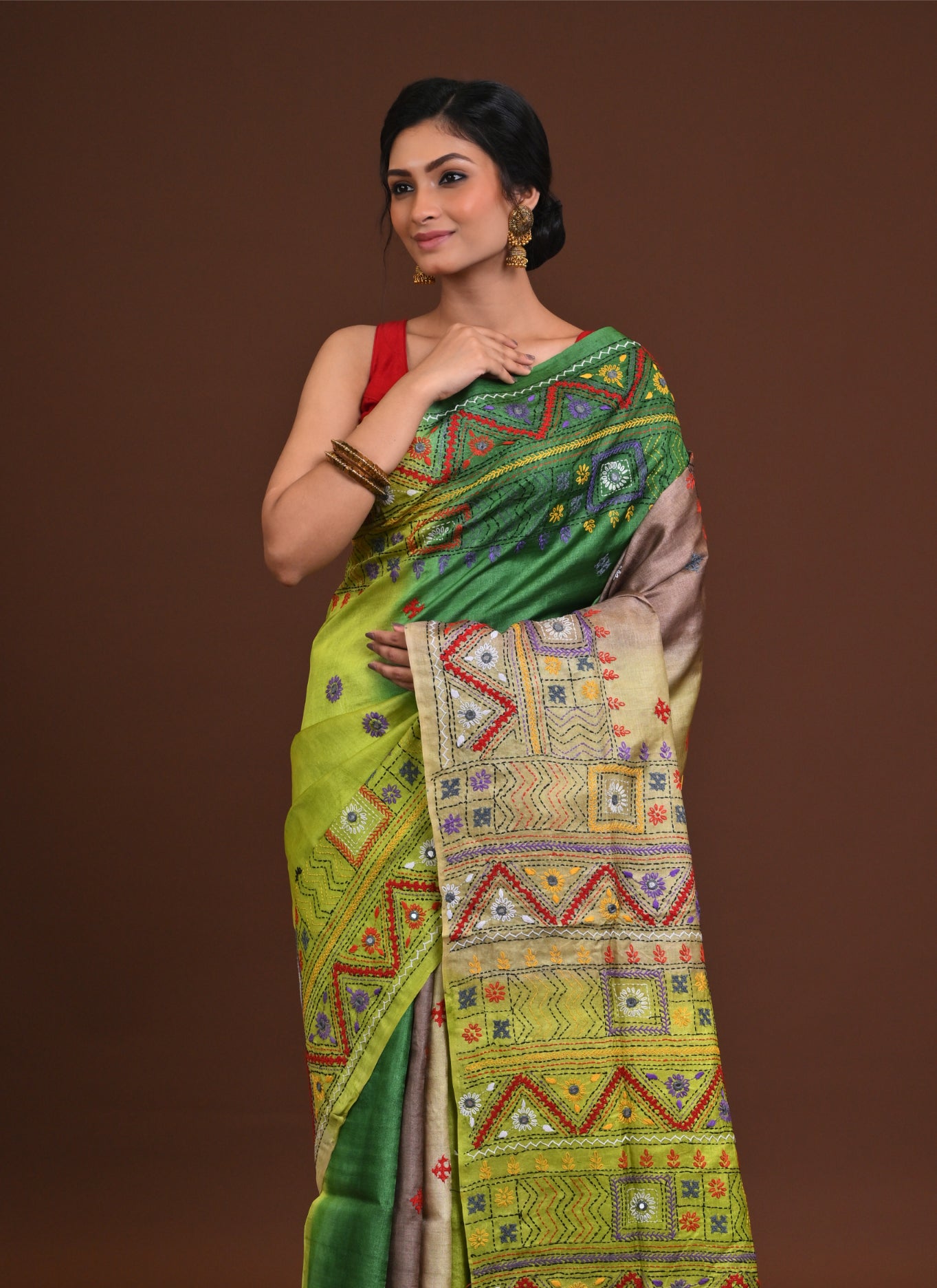 Tussar Dye Lambani Saree Thumbnail