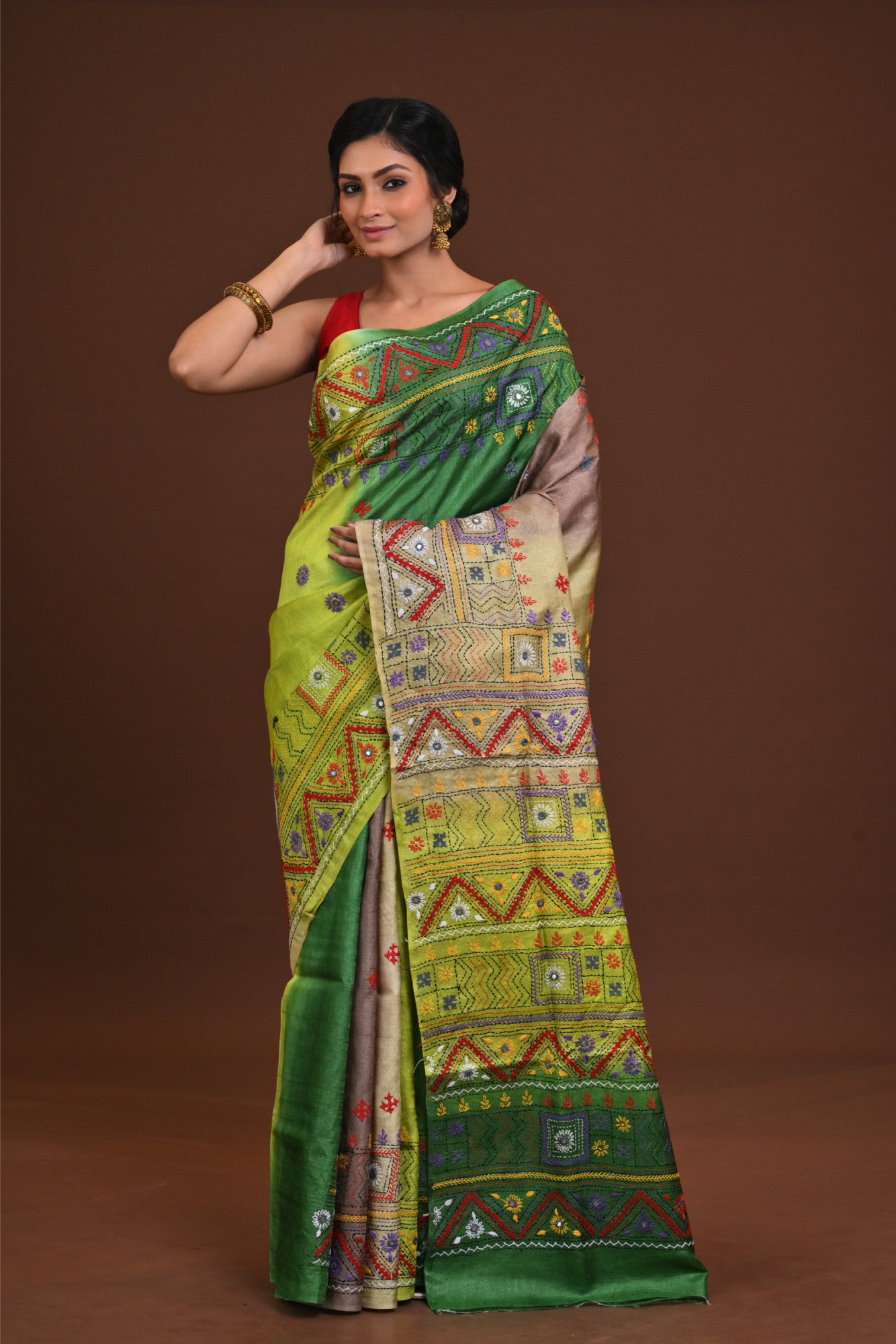 Tussar Dye Lambani Saree Thumbnail