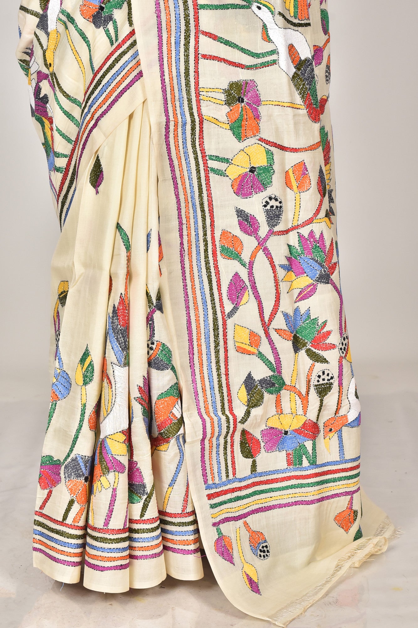 TUSSAR SILK KANTHA SAREE Thumbnail