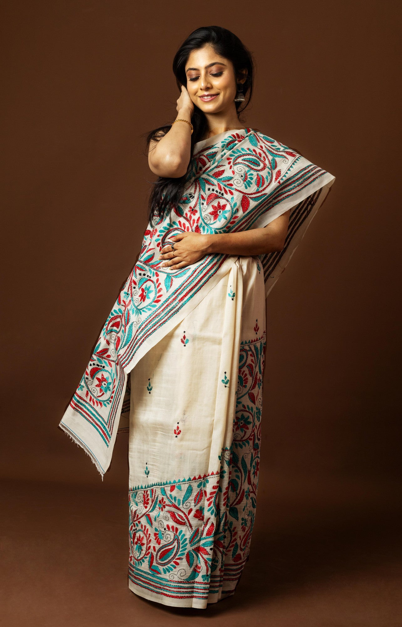 Tussar Silk Kantha Saree