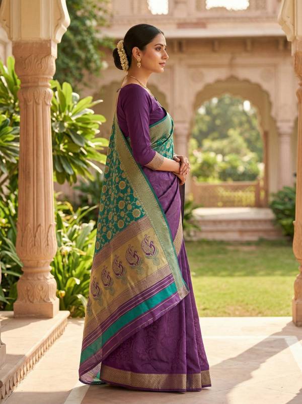 Handcrafted Silk Kantha Saree